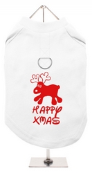 Tee-shirt Harnais Happy Christmas Cerf