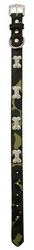 Collier en cuir camouflage S à XL