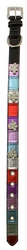Collier en cuir multicolor métallisé S à XL