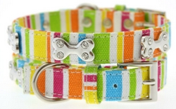 Collier en nylon multicolor S à XL