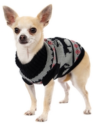 Pull gris et noir avec cerfs