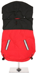 Imperméable Noir et Rouge