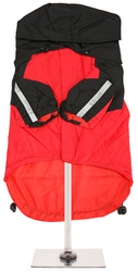Imperméable Noir et Rouge