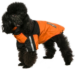 Imperméable Noir et Orange