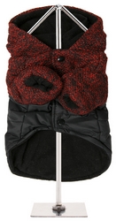 Manteau Noir et Bordeaux