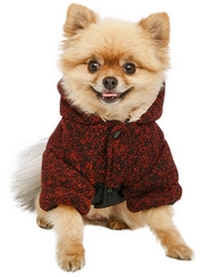 Manteau Noir et Bordeaux