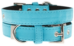 Collier en tissu Néon Bleu S à L