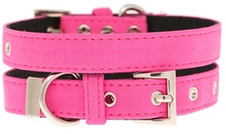 Collier en tissu Néon Rose S à L