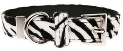 Collier en tissu Zèbre S à L