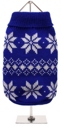 Pull bleu flocons de neige