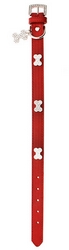 Collier en cuir rouge S à XL