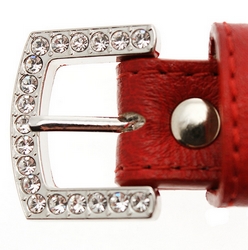 Collier en cuir rouge S à XL