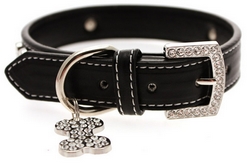 Collier en cuir noir S à XL