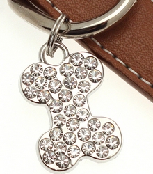 Collier en cuir marron S à XL