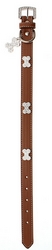 Collier en cuir marron S à XL