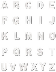 Lettres chromées