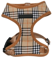 Harnais souple rayé brun et beige XXS à XL
