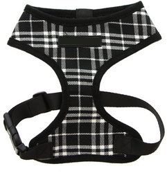 Harnais souple rayé noir XXS à XL