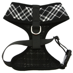 Harnais souple rayé noir XXS à XL