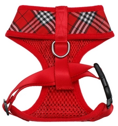 Harnais souple rayé rouge XXS à XL