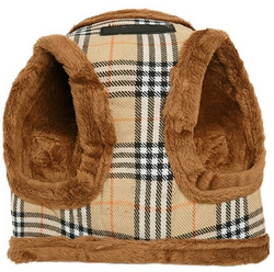 Harnais veste rayé brun et beige XXS à XL