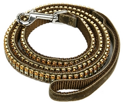 Laisse Swarovski ambre