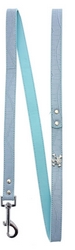 Laisse en cuir bleu clair S à L