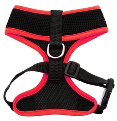 Harnais souple rouge fluo XXS à XL
